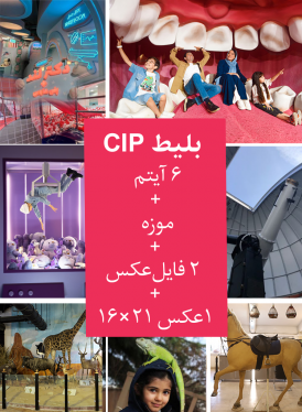 پکیج CIP (‫۶ آیتم+موزه +۲ فایل عکس+۱ عکس ۲۱*۱۶)